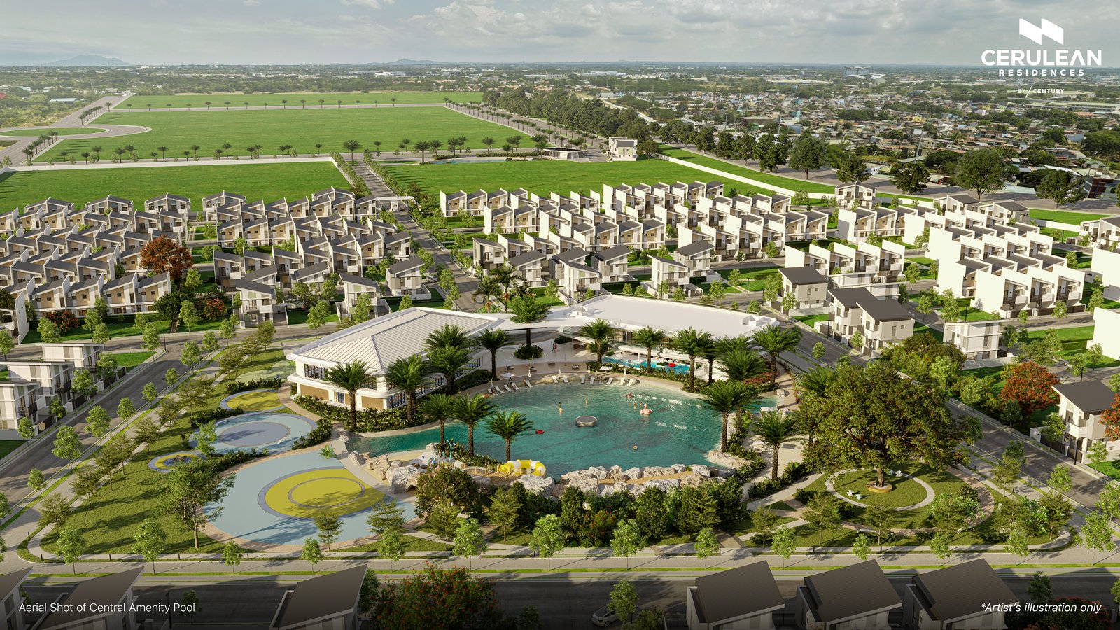 The Coral (Single-Attached) — Aerial Shot of Central Amenity Pool.jpg